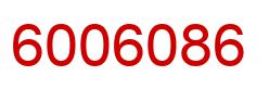 Number 6006086 red image
