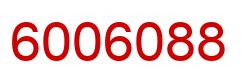 Number 6006088 red image