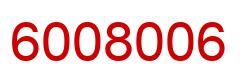 Number 6008006 red image