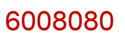 Number 6008080 red image
