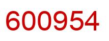 Number 600954 red image