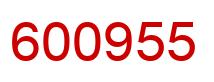 Number 600955 red image