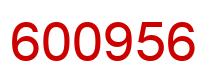 Number 600956 red image