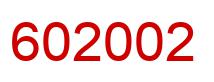 Number 602002 red image
