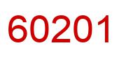 Number 60201 red image