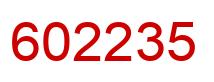 Número 602235 imagen rojo