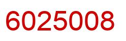 Number 6025008 red image