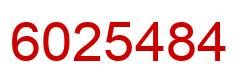 Número 6025484 imagen rojo