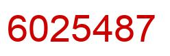 Número 6025487 imagen rojo