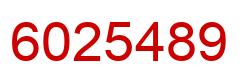 Número 6025489 imagen rojo