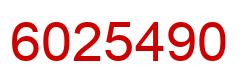 Number 6025490 red image