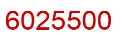 Number 6025500 red image