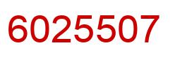 Number 6025507 red image