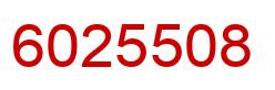 Number 6025508 red image