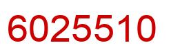 Number 6025510 red image