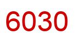 Number 6030 red image