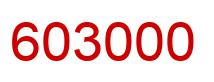Number 603000 red image