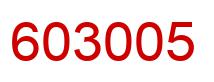 Number 603005 red image