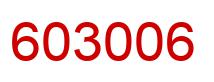 Number 603006 red image