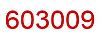 Number 603009 red image