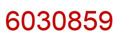 Number 6030859 red image