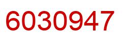 Number 6030947 red image