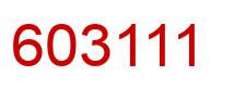 Número 603111 imagen rojo