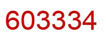 Number 603334 red image