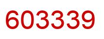 Number 603339 red image
