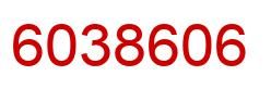 Number 6038606 red image