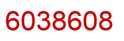 Number 6038608 red image