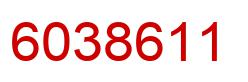 Number 6038611 red image