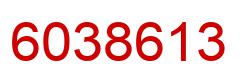 Number 6038613 red image