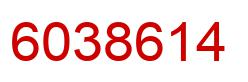 Number 6038614 red image
