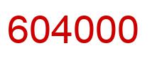 Number 604000 red image