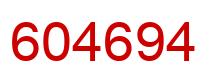 Number 604694 red image