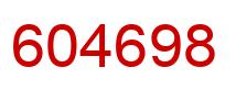 Number 604698 red image