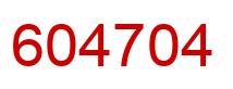 Number 604704 red image