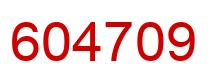 Number 604709 red image