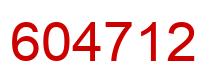 Number 604712 red image