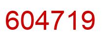 Number 604719 red image