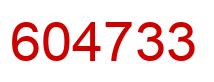 Number 604733 red image