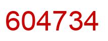 Number 604734 red image