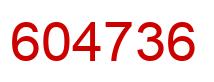 Number 604736 red image