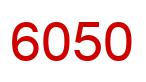 Number 6050 red image