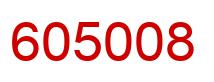Number 605008 red image
