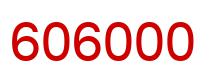 Number 606000 red image