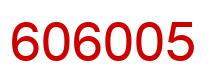 Number 606005 red image