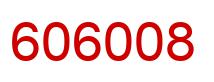 Number 606008 red image