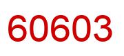Number 60603 red image